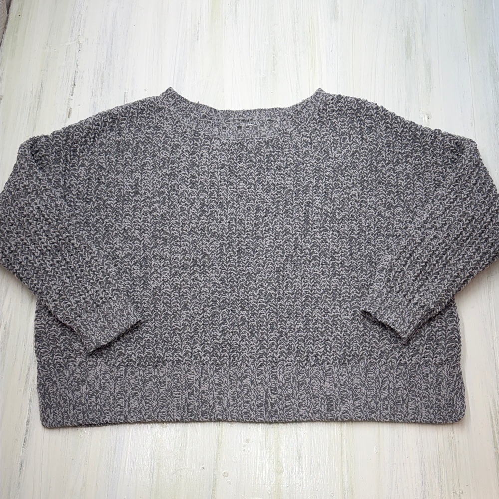 ✨ American Eagle Outfitters Cozy Oversized Gray Chunky Knit Sweater ✨ Sz M